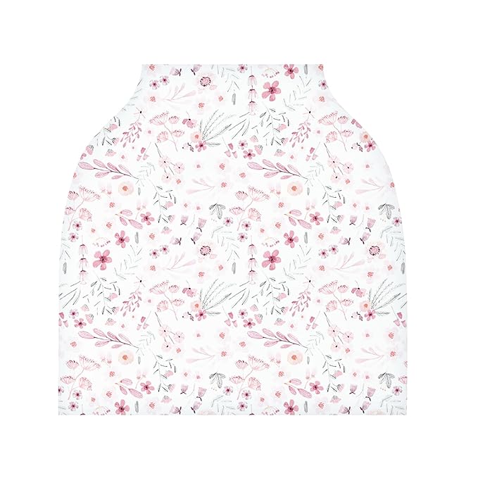 Nursing Cover for Newborn Breastfeeding Multi Use Infant Stroller Canopy Unisex Baby Car Seat Cover for Baby Boy and Girl (Flower)