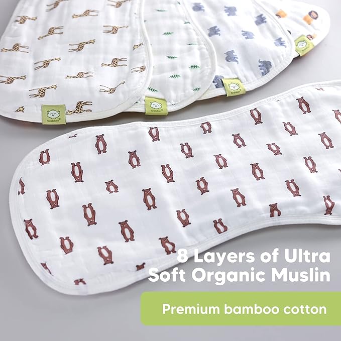 KeaBabies 5-Pack Muslin Baby Burp Cloths and Baby Diaper Caddy Organizer - Baby Essential for Newborn, Boy, Girl - Perfect Nursery Gift