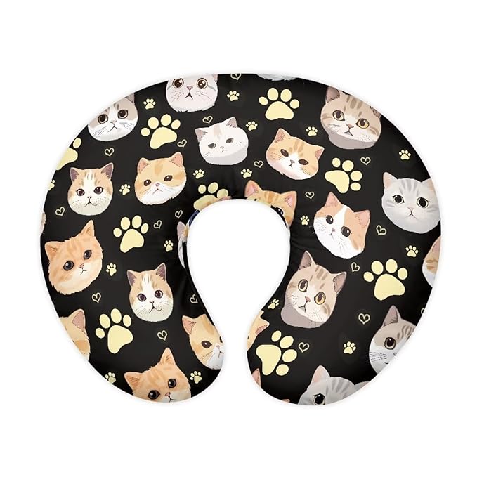 Cute Cats Nursing Pillow Cover, Fits The Original Support for Breastfeeding, Bottle Feeding, and Bonding Ultra Soft Comfortable Slipcover for Baby Girl and Boy