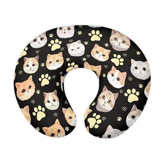 Cute Cats Nursing Pillow Cover, Fits The Original Support for Breastfeeding, Bottle Feeding, and Bonding Ultra Soft Comfortable Slipcover for Baby Girl and Boy