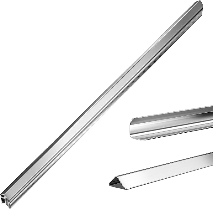 96x1x1 Inches 304 Stainless Steel Wall Corner Guards (10-Pack) Heavy Duty Rounded Corner Protector, Smooth Folded Edge Design（No Adhesive）