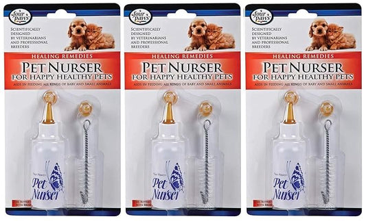 Four Paws (3 Pack) 2oz Nursing Bottle Kit with Brushes