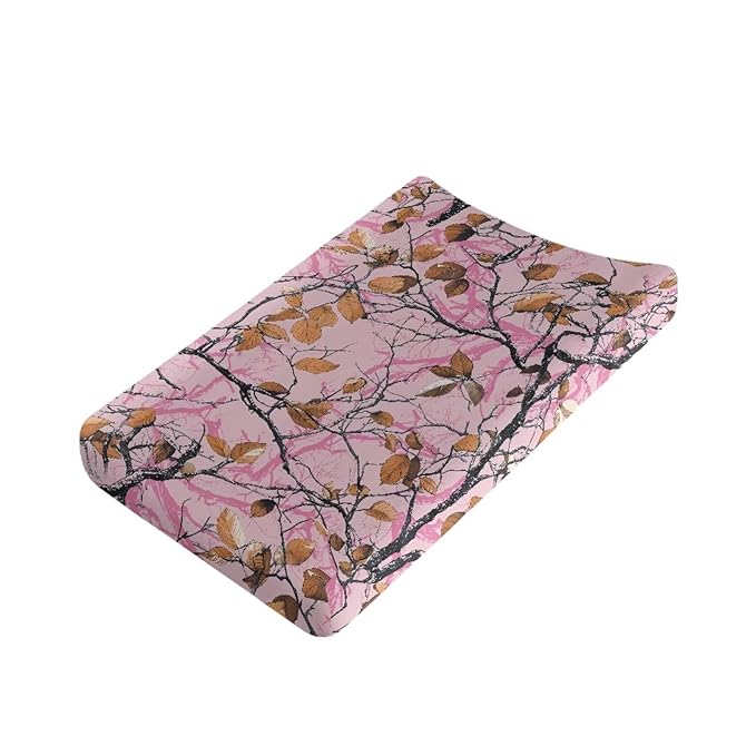 Camo Changing Pad Cover for Baby Soft Diaper Change Table Covers with Elastic Edge Washable Cradle Mattress Sheets 32"x16" Inch Hunting Decor