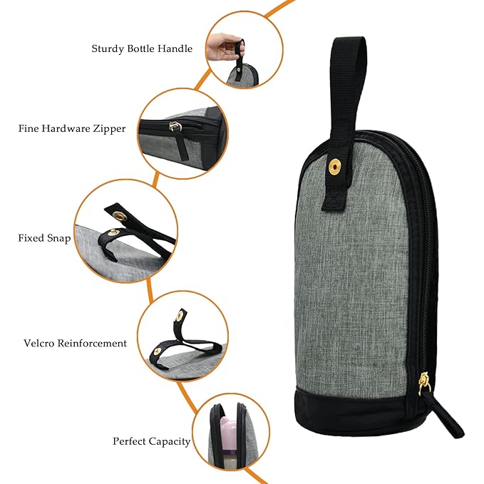 Bottle Bag - Breastmilk Cooler, Insulated Baby Bottle Bag for Daycare