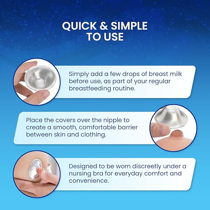 The Original 999 Silver Nursing Cups for Breastfeeding, Pack of 5; Silver Nipples Covers with Silicone Rings, Pouches & Cleaning Cloth – Reusable Breastfeeding Accessories for Comfort & Protection.