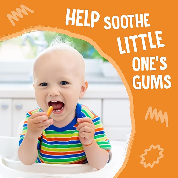Earth's Best Organic Baby Food, Dissolvable Teething Snack for Babies 6 Months and Older, Cheddar Cheese Crunchy Sticks, .56 oz Pack (Pack of 5)