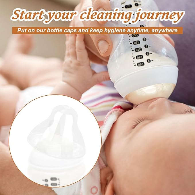 4pcs Baby Bottle Lids Replacement for Tommee Tippee, Leakproof Seal & BPA-Free Caps Replacement Designed for 5oz and 9oz Bottles