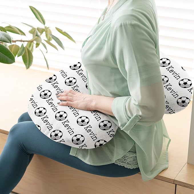 Dyoart Baby Nursing Pillow Cover, Custom Breastfeeding Bottle Pillow Slipcover, Personalized Gift for Infant,Soccer Pattern, Ultra Soft Comfortable(one Size)