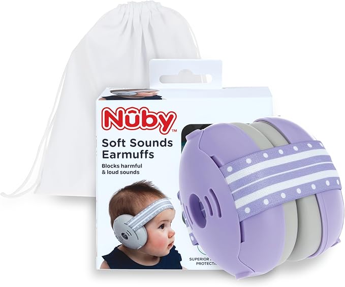 Nuby Soft Sounds Noise-Canceling Earmuffs with Travel Case