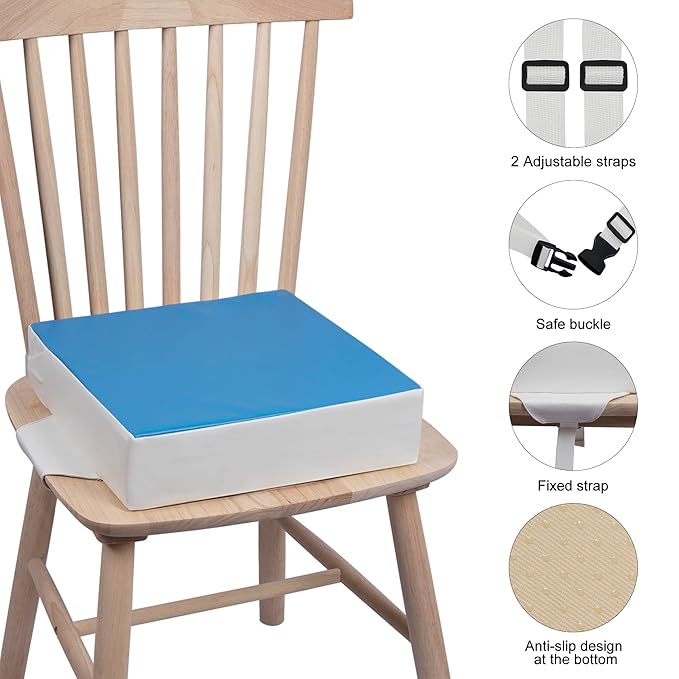 Toddler Booster Seat for Dining Table, Waterproof PU Washable Thick Toddler Booster Seat