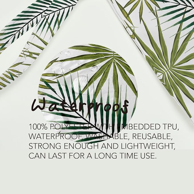 Fokongna Palm leaves Wet Bag Travel Wet Dry Bag Beach Bag Diaper Bag Wet Bag For Swimsuit Travel Makeup Bag Toiletry Bag