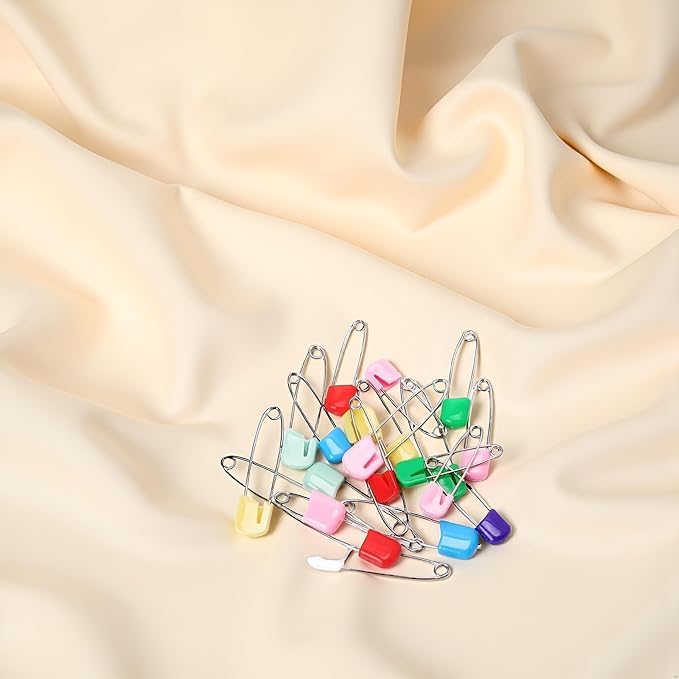 20 Pcs 2 Inch Baby Infant Child Cloth Nappy Diaper Pins Safety Locking Holder Colorful Safety Pins Heavy Duty, Diaper for Pins and Fasteners, Cloth Diapers and Accessories