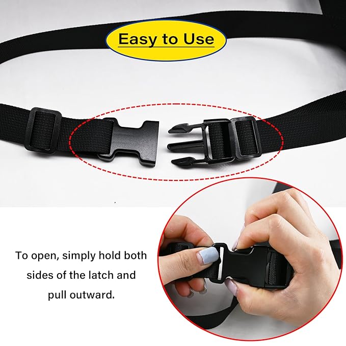 2-Point Harness Straps Belt for Child High Chair,Adjustable Harness Straps Replacement Strap for High Chair/Pushchair/Stroller(Black)