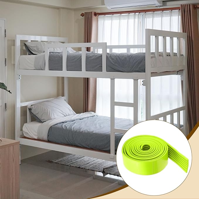 uxcell Bunk Bed Ladder Pad, 16.4ft NBR Self-Adhesive Corner Edge Protector Soft Furniture Corner Guard for Ladder Table Desk Edge, Grass Green