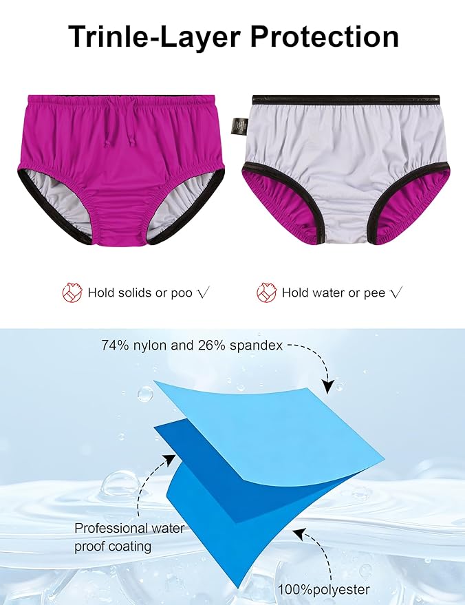 Youth Special Needs Reusable Swim Diapers Swimwear for Incontinence Diaper Covers Waterproof,Leakproof, Unisex