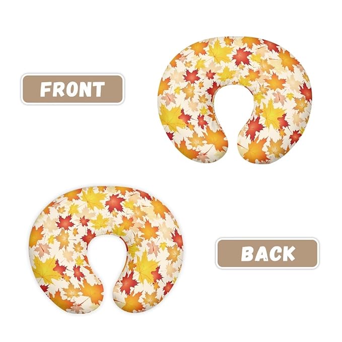 Thanksgiving Maple Leaf Nursing Pillow Cover Slipcover Cat Soft and Comfortable Maternity Breastfeeding Newborn Infant Feeding Cushion Cover Machine Wash & Quick Dry
