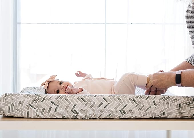 Copper Pearl Premium Knit Changing Pad Cover Soft, Stylish, and Universal Fit for All Standard Diaper Changing Pads, Trendy Design Changing Pad Covers, Alta