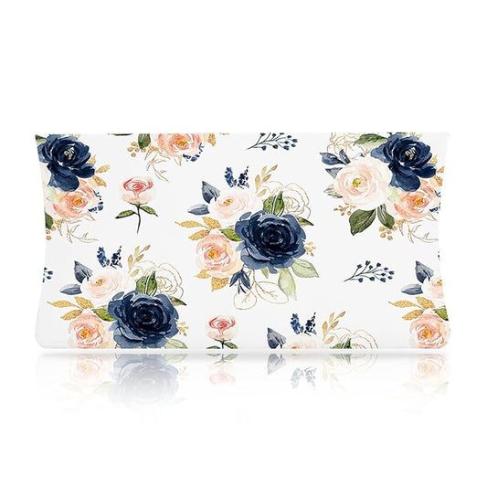Boyoung Stretchy Changing Pad Cover Ultra Soft Cotton Changing Table Sheets Baby Diaper Changing Pad Cover Sheets for Girls Boys Fit 32""/34'' x 16""Pad, Purple Flower