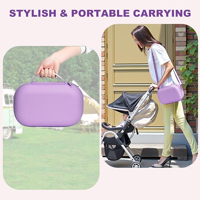 Wearable Breast Pump Bag Carrying Case for Momcozy & Willow, Use with Hands Free Wearable Breast Pumps for eufy Security/Medela/Bluefair, Travel Pumping Bag with Nipple Ruler & Removable Tray(Holds 2)