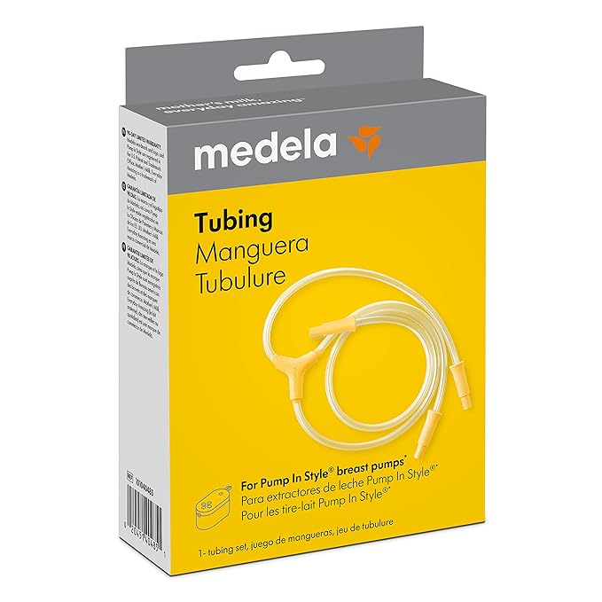 Medela Replacement Tubing for Pump in Style Maxflow Breast Pump and Quick Clean MicroSteam Bags for Bottles and Breast Pump Parts, 12 Pack