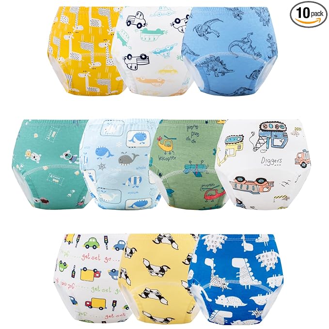 Potty Training Pants for Boys Girls, Learning Designs Training Underwear Pants (10 Packs, 2-4T)