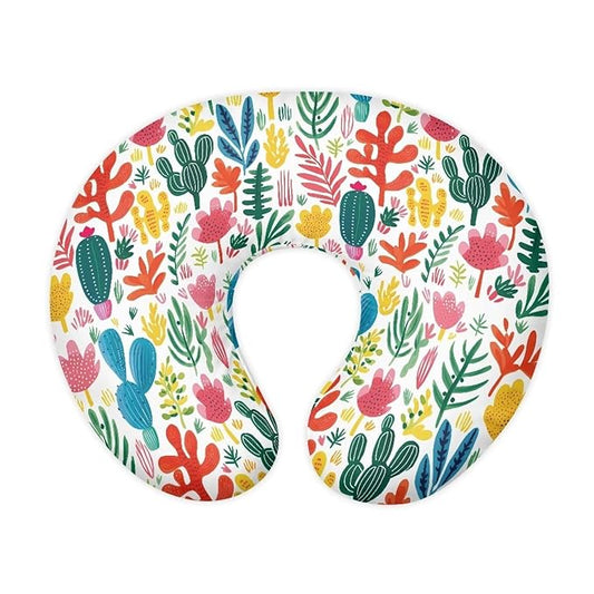 Cactus Nursing Pillow Cover for Bottle Feeding, Removable Breathable Nursing Pillow Case for Baby Boy Girl, Durable Breastfeeding Pillow Cover