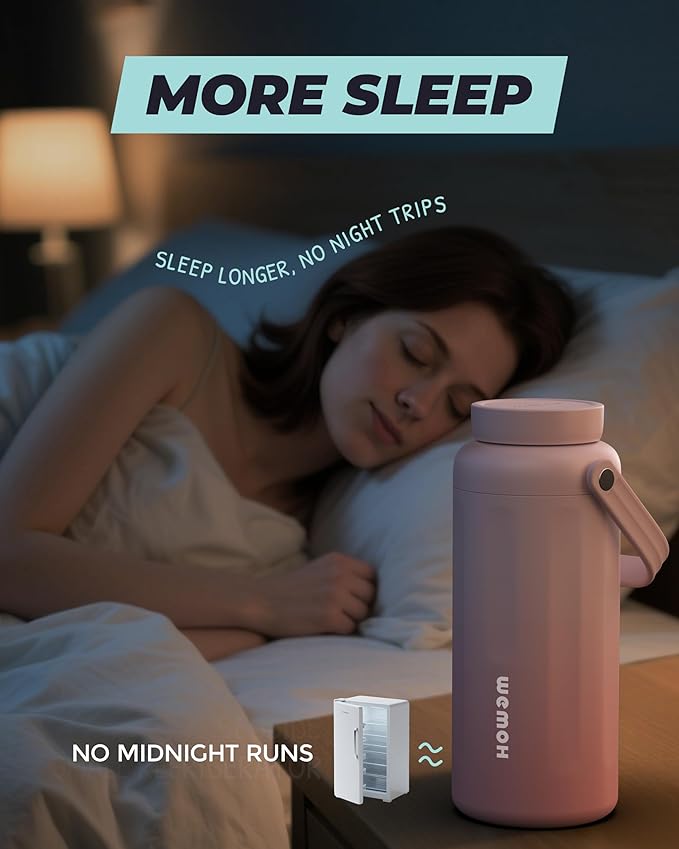 Breast Milk Cooler Bottle - 12H+ Ice-Cold/24H Safe Storage, Compatible with Spectra Pumps, TSA Approved Travel Chiller, 18oz (2x9oz) Lightweight Leakproof Container for Work, Pink