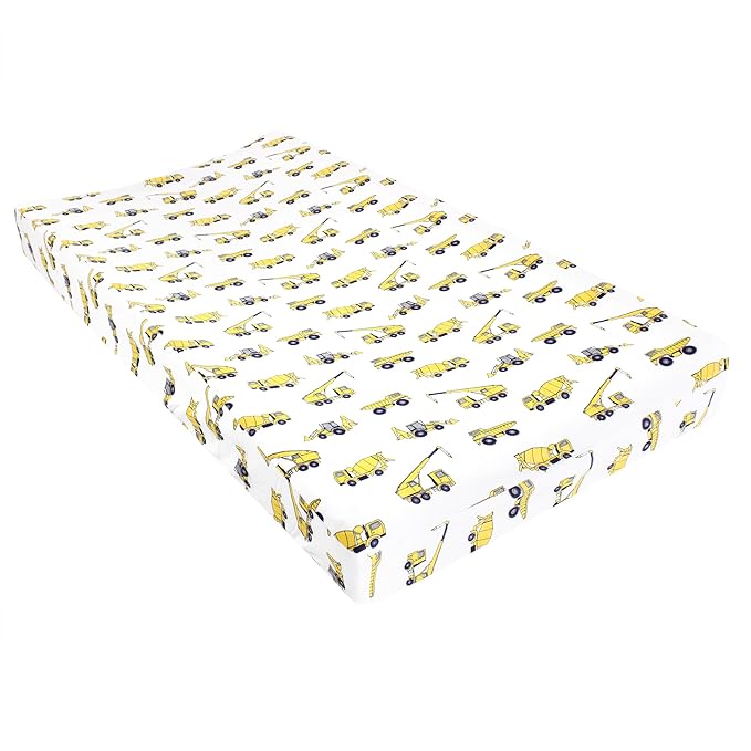 Hudson Baby Unisex Baby Changing Pad Cover, Construction, One Size