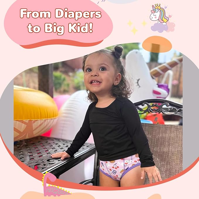MooMoo Baby Training Underwear for Boys and Girls Absorbent Toddler Training Pants for Girs 2T-7T