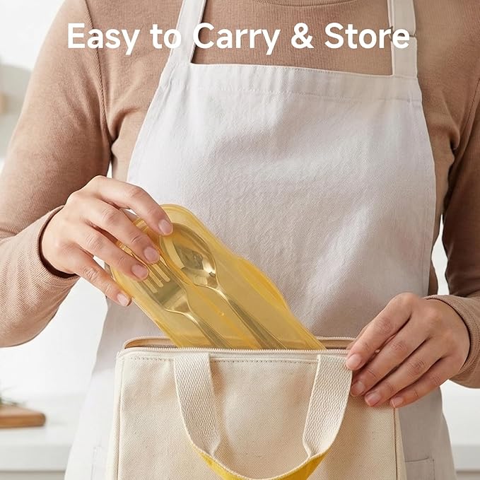 KINGSTONE 2-Piece Toddler Utensils Set, Small Fork & Spoon with Storage Case, 18/10 Stainless Steel, Cat & Dog Print, Lightweight, Ergonomic for Self-Feeding, Travel & Portable Baby Flatware