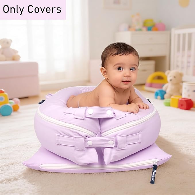 Organic Replacement Cover with Waterproof Pad | Premium Quality Spare Cover Certified Organic Cotton | [Fits Dockatot Deluxe + Docks] (Cover Only) (Lavender, Waterproof Organic Cotton)