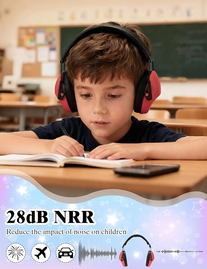 sundee Kids Noise Cancelling Headphones Ear Muffs for Noise Reduction Hearing Protection for Autism Chirldren