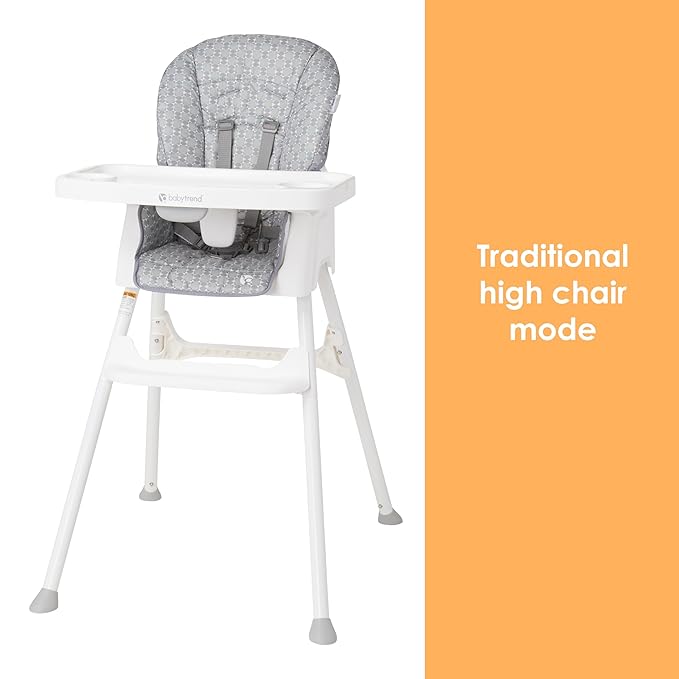 Baby Trend Adapt 4-in-1 High Chair to Toddler Chair, Retro Grey
