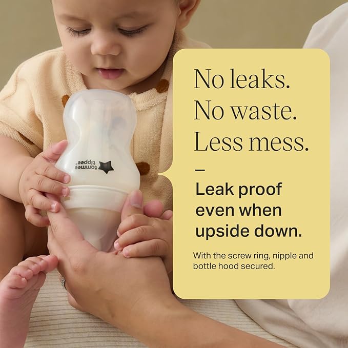 Tommee Tippee Natural Start Baby Bottle,11oz,Thicker Feed,Breast-Like Nipple for Babies 6 Months+,Clear,(Pack of 18)