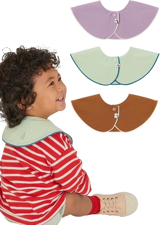 Konny Baby Bib 3/5/7-Pack Set, 360 ° Rotate, Soft and Absorbent Drooling for Toddler Boys Girls Baby Essentials