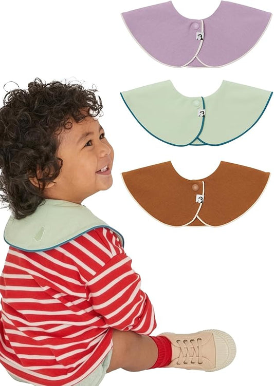 Konny Baby Bib 3/5/7-Pack Set, 360 ° Rotate, Soft and Absorbent Drooling for Toddler Boys Girls Baby Essentials
