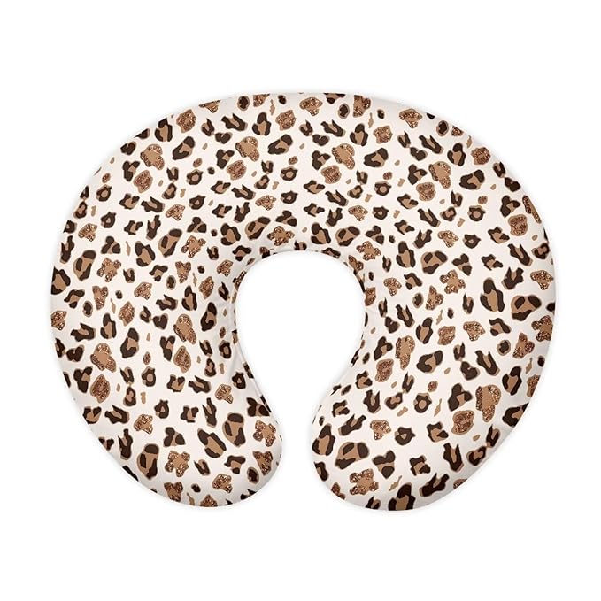 Nursing Pillow Cover with Zipper Covers Brown Leopard Ultra Soft Breastfeeding Cover for Nursing Pillow Unisex Nursing Pillow Slipcovers Machine Wash & Quick Dry
