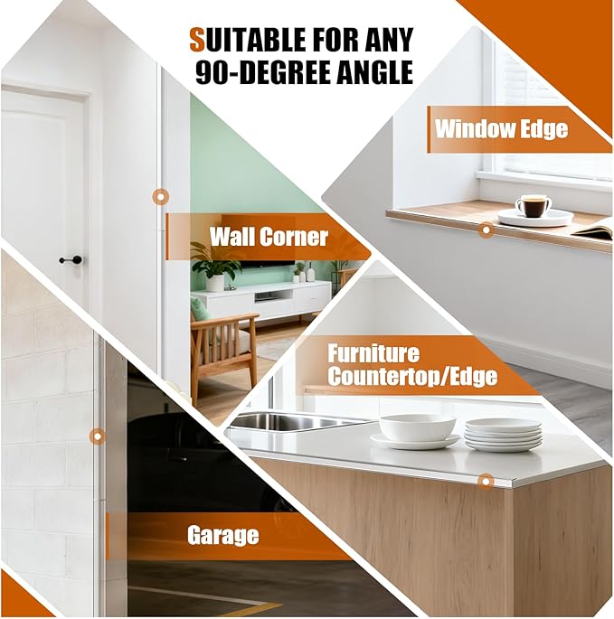 Magicheap 4 Pack Wall Corner Protector 31.5'', Self Adhesive Corner Protectors for Walls, Easy to Install Edge Guard Strip for Furniture Cabinet Shelf Drywall Baseboard Desk, 31.5in x 1.18in, Clear