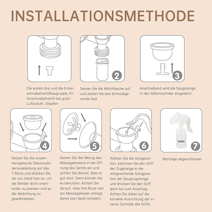 YOHKOH Manual Breast Pump with Silicone Cushion - Ultra Comfort & Quiet, BPA Free, 180ml (6oz) Milk Collector, Portable Breast Milk Catcher Baby Feeding Pumps