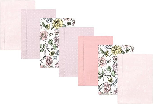 Luvable Friends Hudson Baby Flannel Burp Cloths 7pk, Vintage Floral
