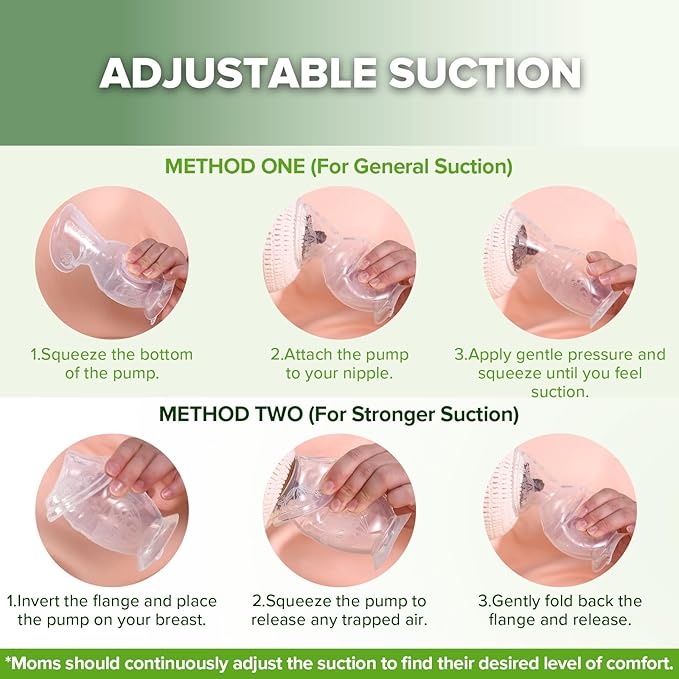 haakaa 150ml Manual Breast Pump with Leakproof Silicone Lid and 75ml Wearable Ladybug Breast Milk Collector Combo New Breastfeeding Gift