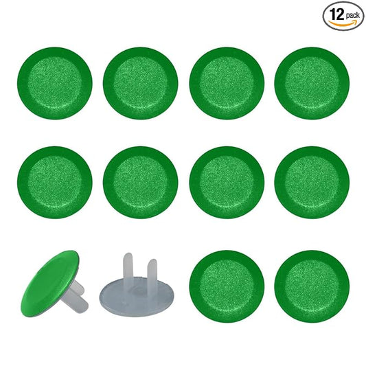 Pure Plant Green Color Outlet Covers Baby Proofing - Plug Covers for Electrical Outlets, Child Proof Socket Covers, Baby Safety Products for Home, Office