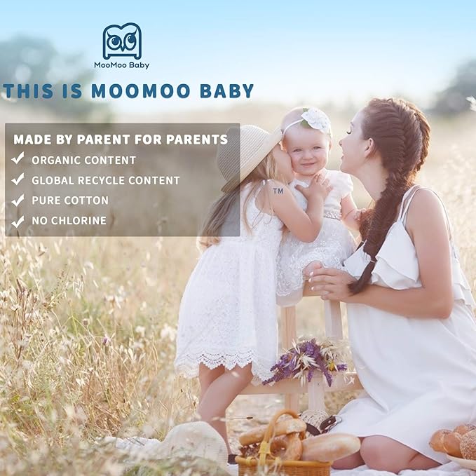 MooMoo Baby 8 Packs Potty Training Pants Cotton Absorbent Training Underwear for Toddler Boy and Girls 2T-9T