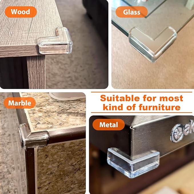 20 Pack Corner Protector Baby, Clear Coner Guard Furniture Corner & Edge Safety Bumpers Cushion for Table Edges & Sharp Coners, Baby Proofing, L Shaped