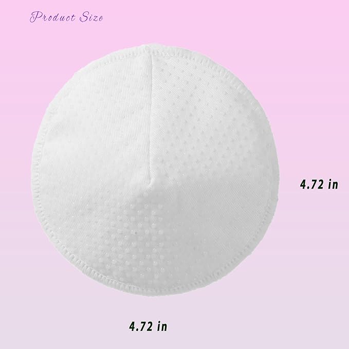 Reusable Nursing Pads with Washing Bags - 10-Pack 4 Layer Viscose from Bamboo Breastfeeding Pads, Washable Organic Maternity Nipple Pads (L 4.72") (4 Layer Anti-Slip, Anti-Slip Particles)