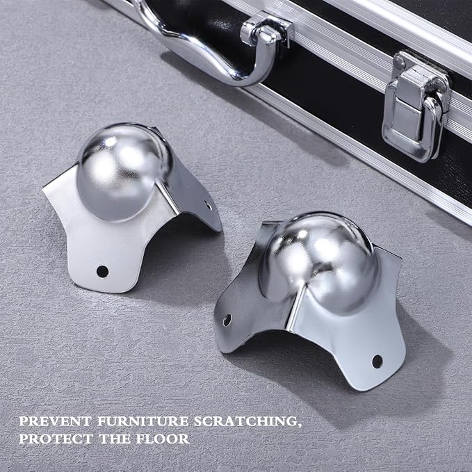 jojofuny 8 Pack Ball Corner Protectors 2.75X2.55X2.36In Shockproof Edge Guards for Flight Cases and Furniture Cabinets Metal Corner Protectors for Child Pet Safety Home Office