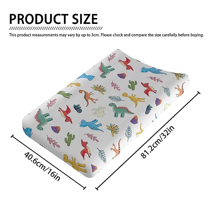 Cartoon Dinosaur Baby Changing Pad Cover Infant Newborn Diaper Table Change Mat Sheet Cover Changing Table Covers for Baby Boys
