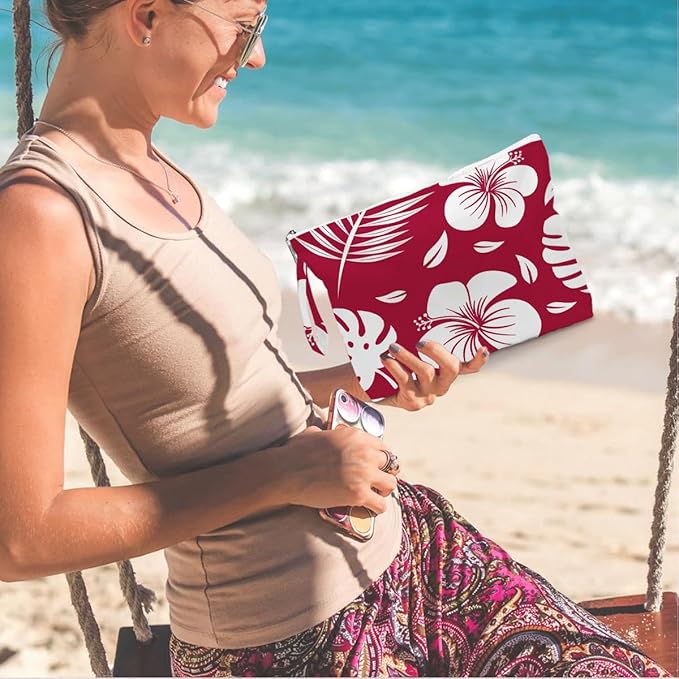IAXIC Wet Dry Bag, Wet Bag for Swimsuit, Diaper Sunscreen Large Zipper Pouch Waterproof Pouch, Beach Bags for Women, Petal Pattern, Gifts for Ladies Girls Friends Colleagues and Sisters