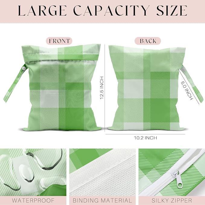 Wet Bag Wet Dry Bag for Swimsuit Travel Beach Pool Stroller Diapers Dirty Yoga Gym Clothes Waterproof Reusable