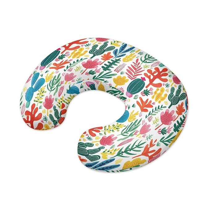 Cactus Nursing Pillow Cover for Bottle Feeding, Removable Breathable Nursing Pillow Case for Baby Boy Girl, Durable Breastfeeding Pillow Cover